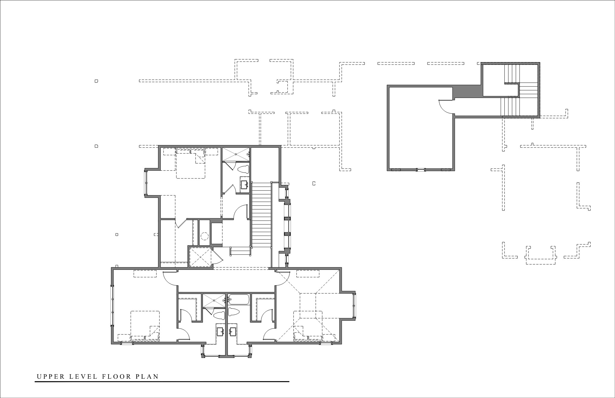 The Gate House upper level floor plan