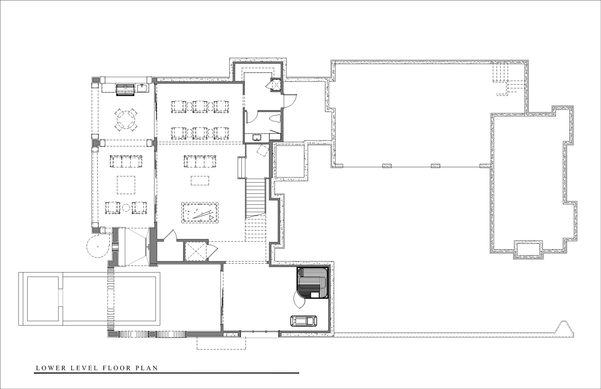 The Gate House lower level floor plan